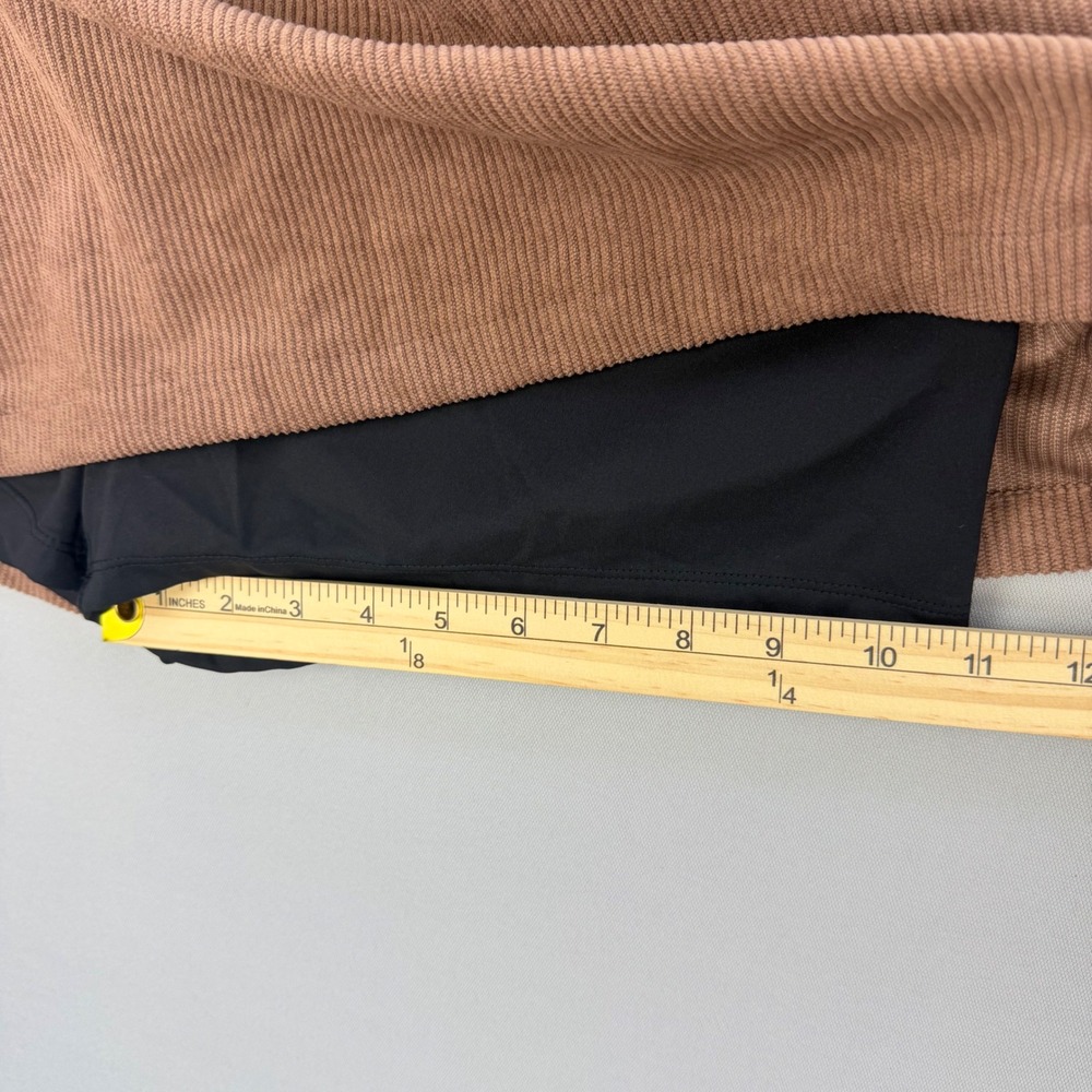 Halara High Waisted 2 in 1 A-Line Corduroy Mini Skort Ribbed Active Office XL - Picture 7 of 15